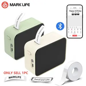 Marklife P15 Thermal Label Printer, Wireless Bluetooth-compatible Label Maker, Mini Printer, Inkless Label Printer, Supports Adhesive Labels, Similar to Niimbot D11/d110