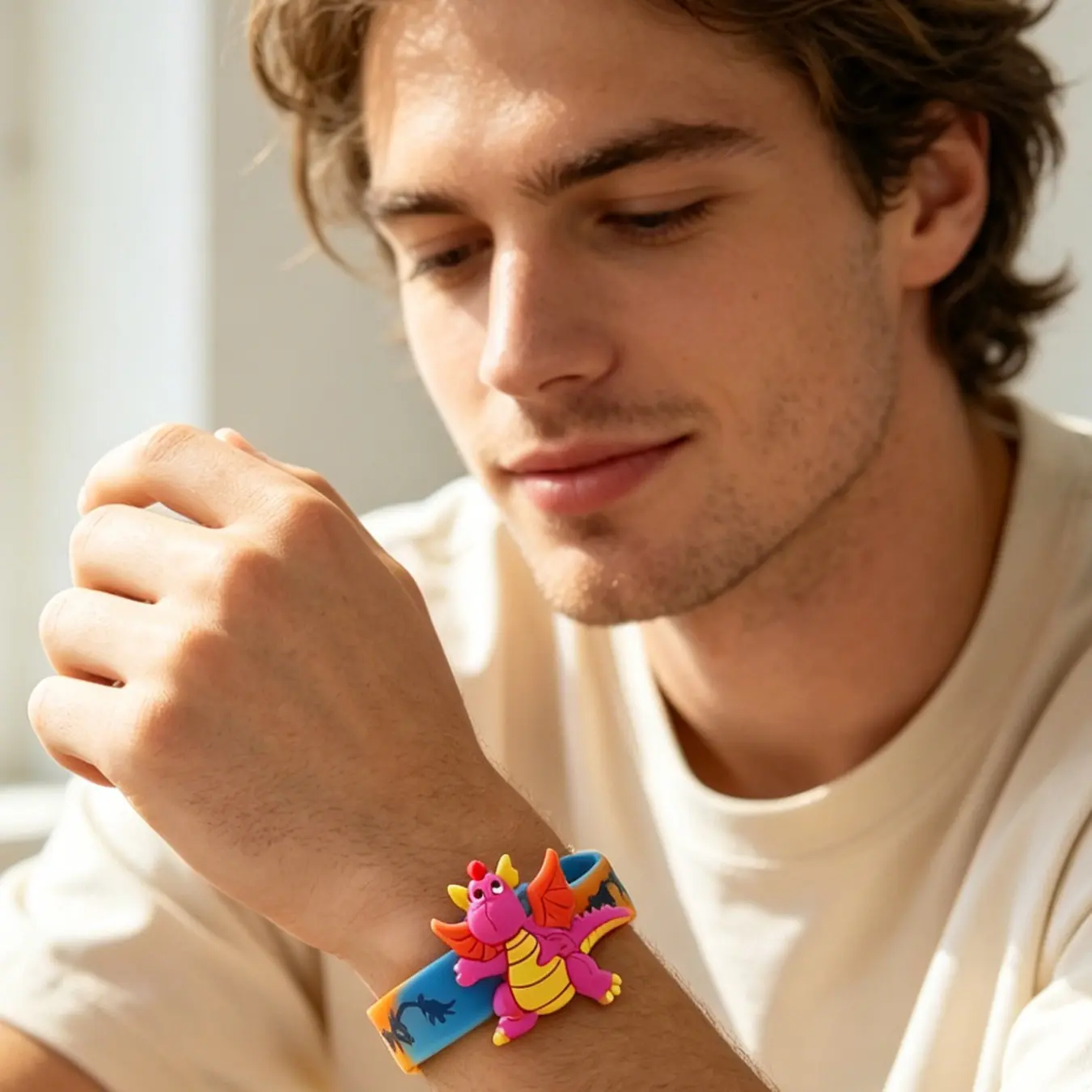 Cute Dinosaur Theme Cartoon Bracelets, Silicone Material, Perfect for Parties and Gifts, Ideal for Birthdays and Holidays