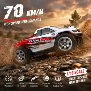 Wltoys Xks A979-B Remote Control Car, 1/18 Scale, 70 Km/h Speed, 2.4GHz Wireless RC Model, Independent Suspension, Adult Professional Electric RC Off-Road Toy