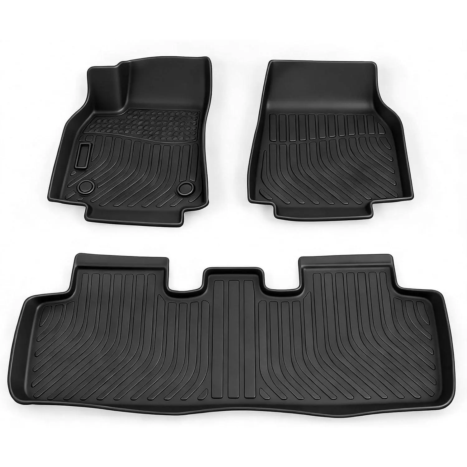 TPE All-Weather Custom-Fit Truck Floor Mats - 3PCS Car Mat Set for 2015-2025 Ford F150 SuperCrew Cab, Lightning, King Ranch, Raptor, Lariat - Truck Accessories, Interior Replacement
