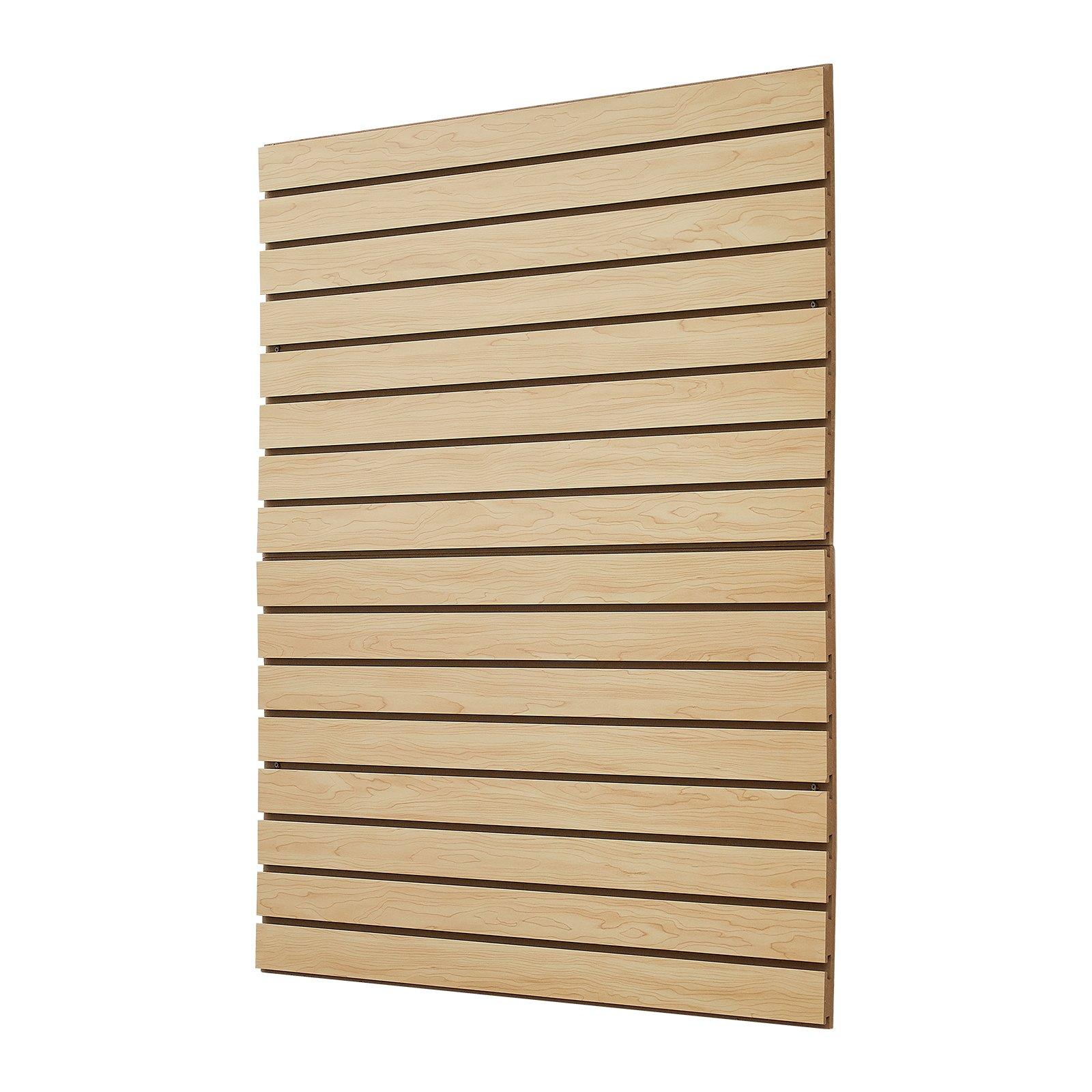 VEVOR Slat Wall Paneling, 4 x 4ft, MDF Garage Slatwall with Modular Design, Natural Slat Wall Easy-to-Install Adjustable Slatwall Panel with Coupling Structure & DIY Cutting, Fit for Storage & Display VEVOR Slat Wall Paneling, 4 x 4ft, MDF Garage Slatwall with Modular Design, Natural Slat Wall Easy-to-Install Adjustable Slatwall Panel with Coupling Structure & DIY Cutting, Fit for Storage & Display