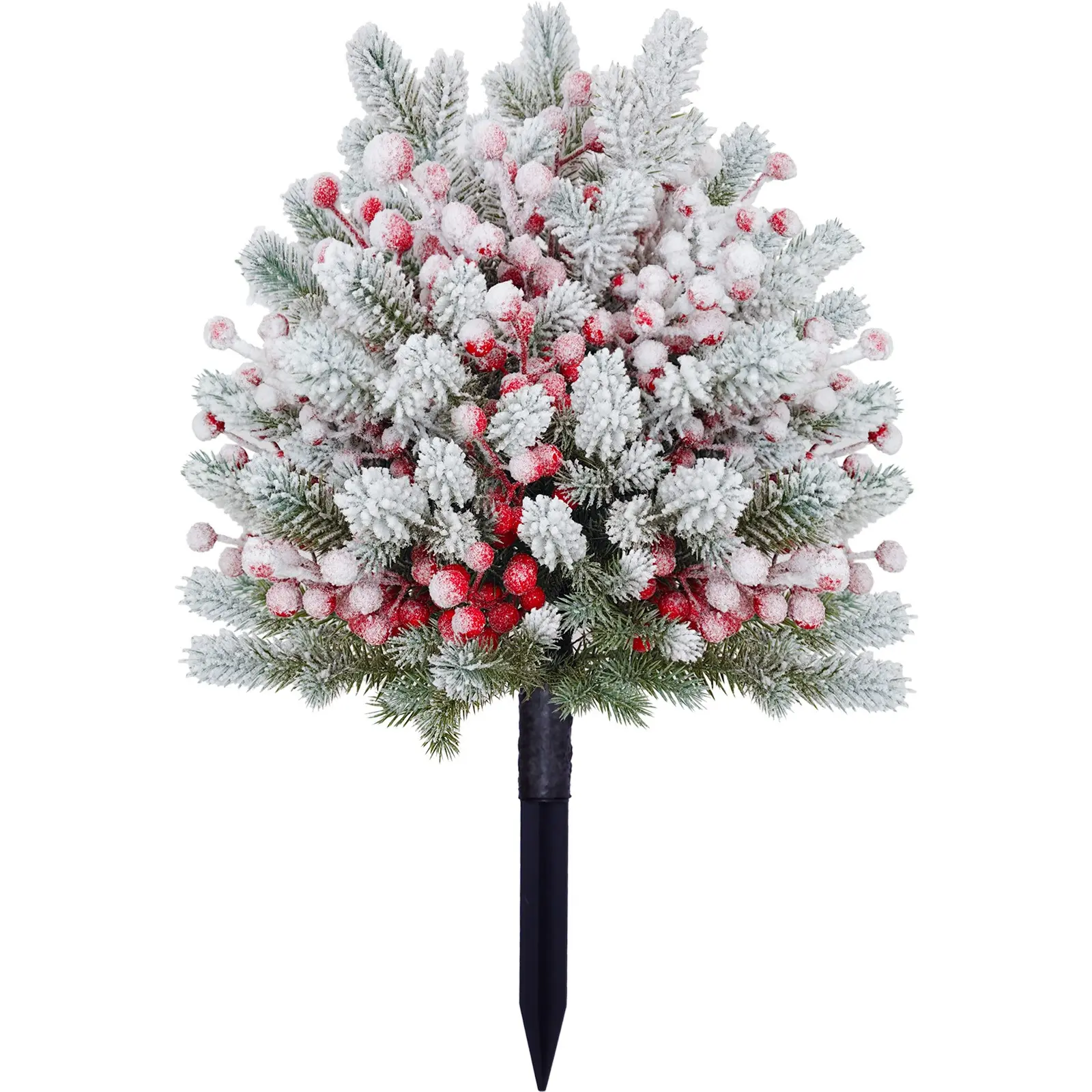 Christmas Outdoor Decoration, Artificial Pine Branches with Berries, Festive Front Door Decor, Winter Atmosphere Fake Flower Bouquet