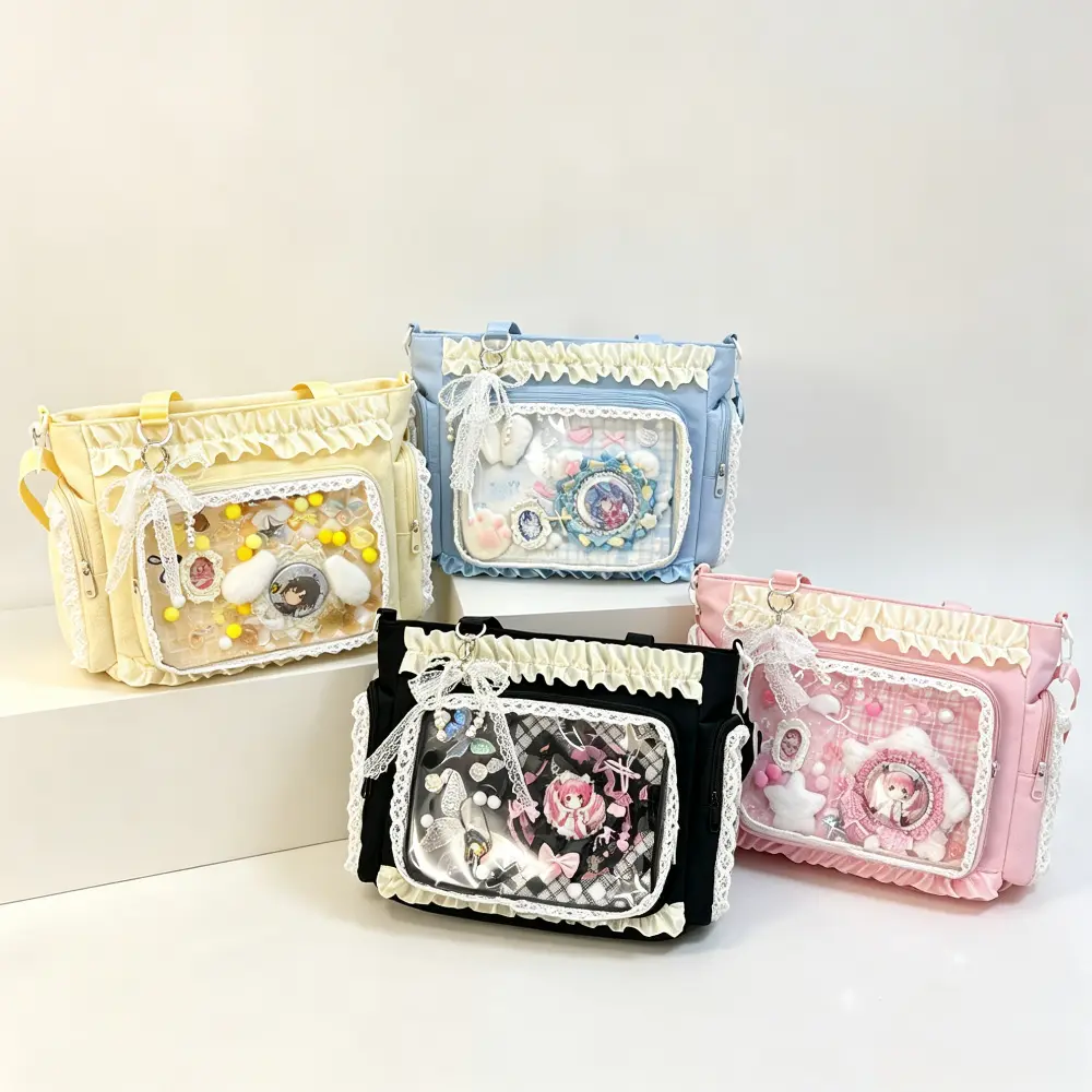 Women's Trendy Lace Trim Bag, Lightweight and Texture Design, Satchel Bag, Casual Fashion Crossbody Bag, Handbag Shoulder Purse, Suitable for Commuting, Shopping and Going Out