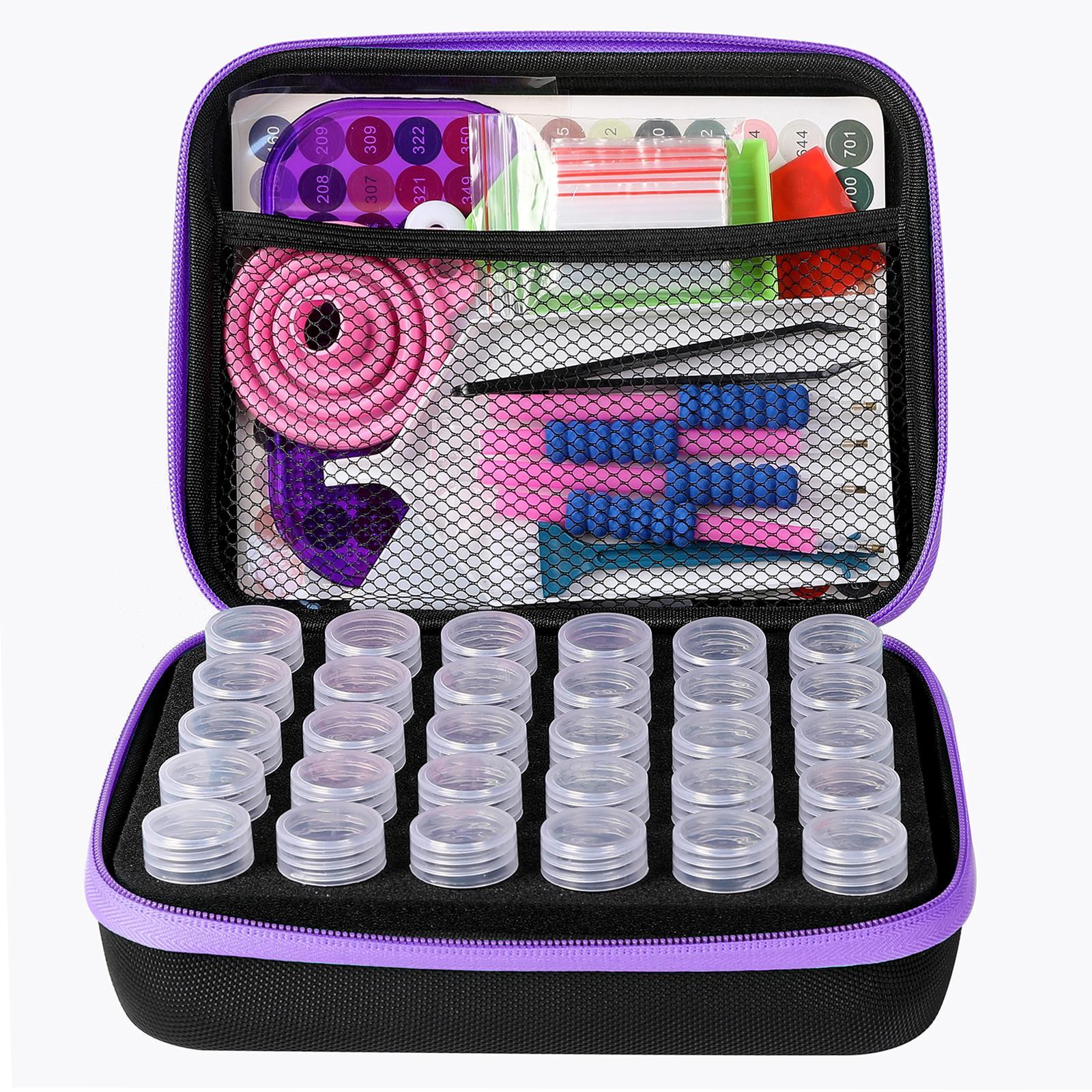 Diamond Arts Colorful Painting Carrying Case & Tool Set, 1 Set Handheld Multifunctional Diamond Arts Tool Storage Container, DIY Painting Tool Supplies, Diamond Art Tools
