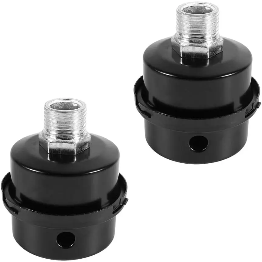 20mm Air Compressor Silencer Filter, 1/2" Thread Male Thread Air Compressor Muffler,  Filter Sound Muffler Silencer, Air Compressor   (2 Pack)