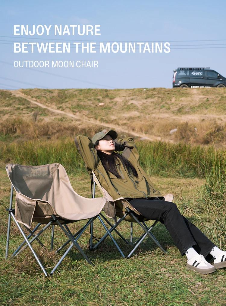 Outdoor Folding Moon Chair Portable Chair Camping Chair Picnic Gear Fishing Small Horse Stool Student Sketching