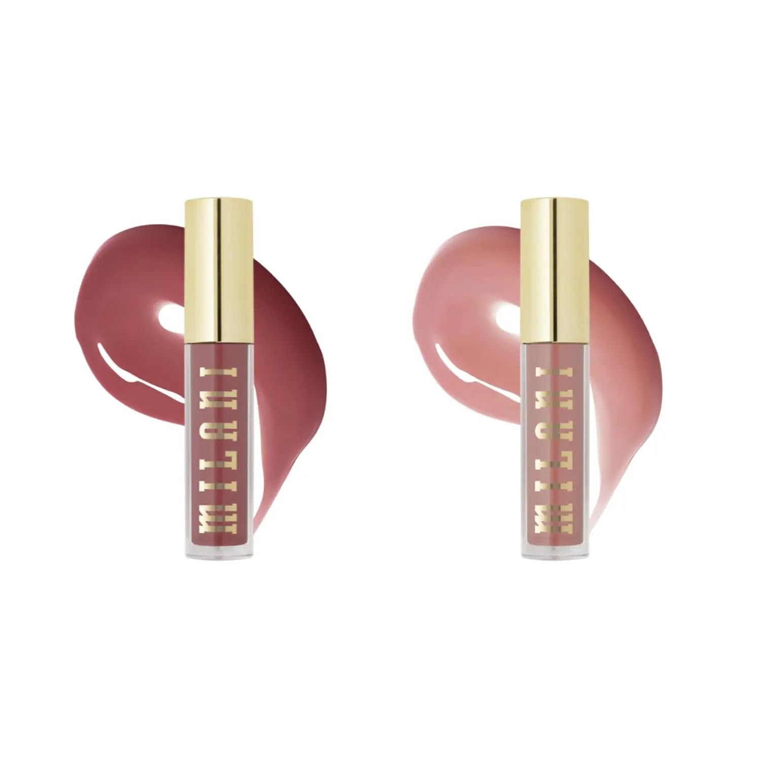 Lip Gloss Set, Keep It Full Nourishing Lip Plumper with Hyaluronic Acid & Peptides for Soft, Fuller-Looking Lips (0.13 Fl. Oz. - 2 Pack) Rosewood + Soft Rose