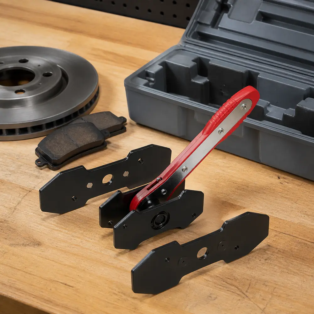 Brake Caliper Pressure Tool with Parallel Pressure Ratchet Action Mechanism, Ideal for Home Garage Auto Repair Use