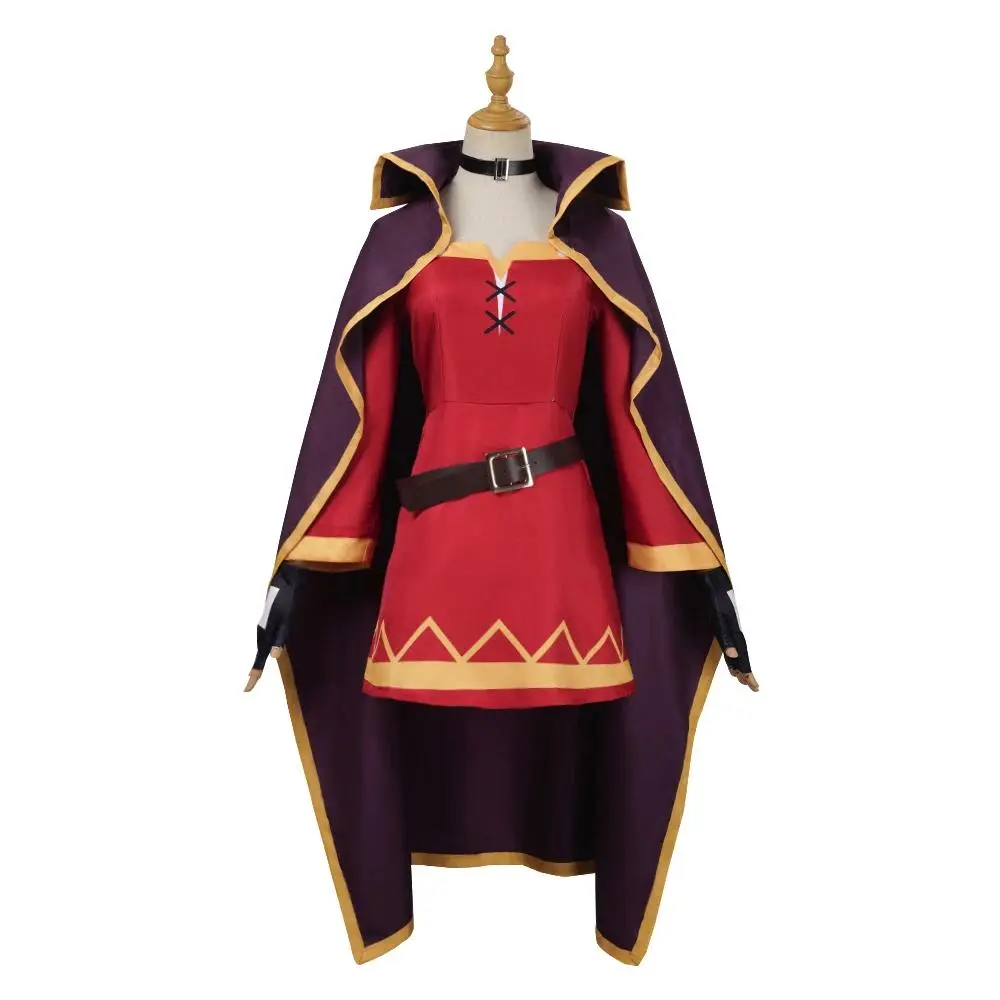 Anime Megumin Cosplay Costume Women Sorceress Dress Outfits Megumin Cos Wig Halloween Cos Costumes
