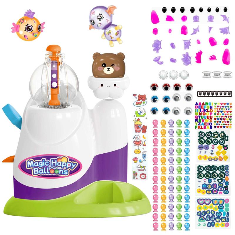 DIY Animal Balloon Maker Craft Kit for Kids | 60 Balloons, 134 Accessories | Magic Sticker Balloon Set, Build Multiple 3D Models | Valentines Day, Birthday & Party Gift for Boys and Girls