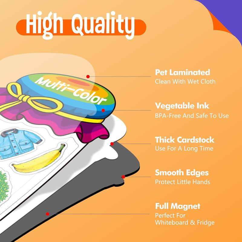 10/12 Pieces Magnetic Color Sorting Toys, 60 Color Magnets Educational Refrigerator Whiteboard for Baby Toddlers Kids Magnets