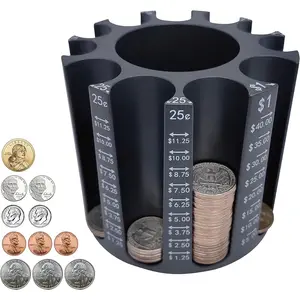 Coin Counter Change Sorter Pen & Pencil Holder as Desk Organizer Piggy Bank for Adults & Kids Coin Bank & Wrappers store 500pcs Creative Gifts for Kids & Family Easy to use