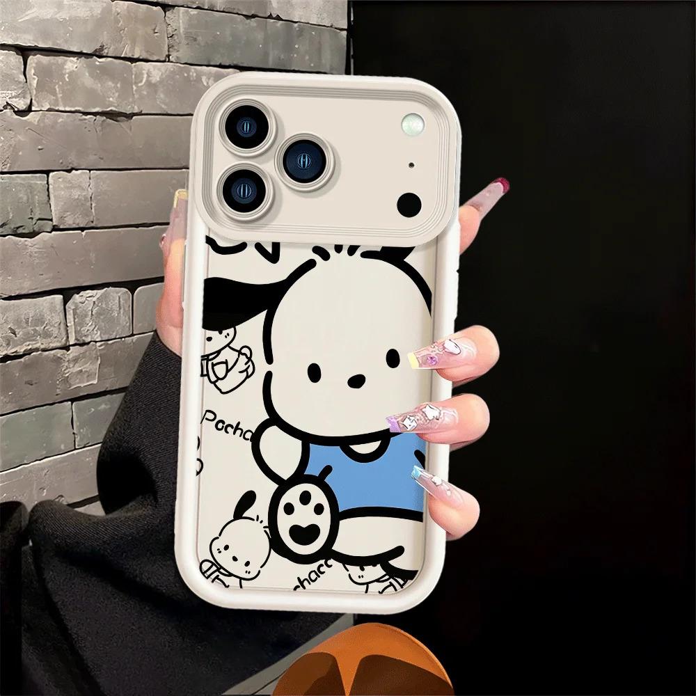 Soft Shell Case for iPhone 16e XS Max 17 Air XR 15 16 14 Plus 13 12 11 Pro Max Sanrio Cute Pochacco
