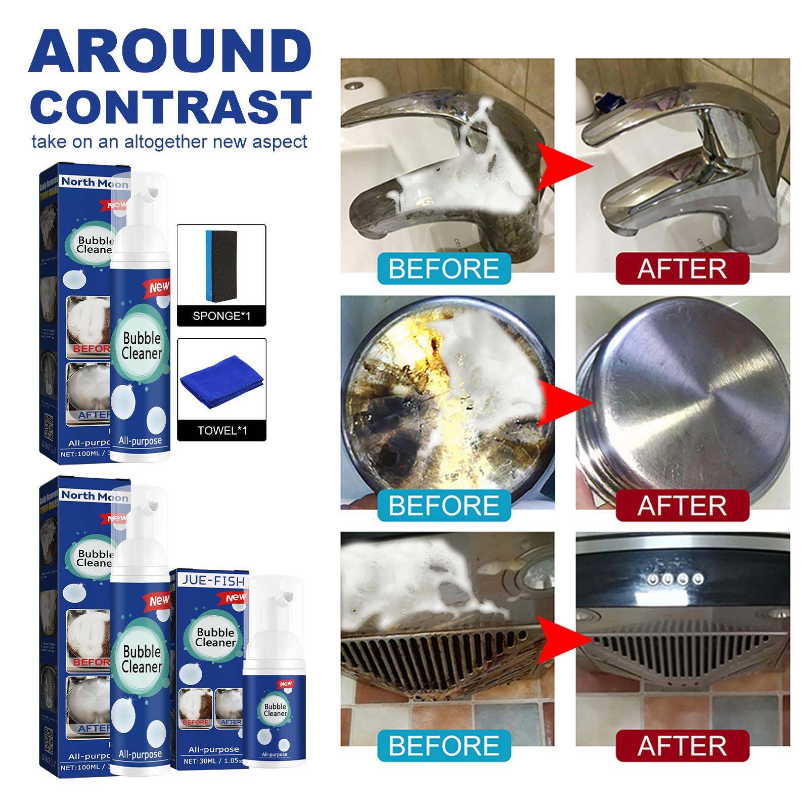 Foaming Cleaner for Oil Stains Multi-purpose Heavy Oil Stain Foam Cleaner for Kitchen Stoves and Range Hoods