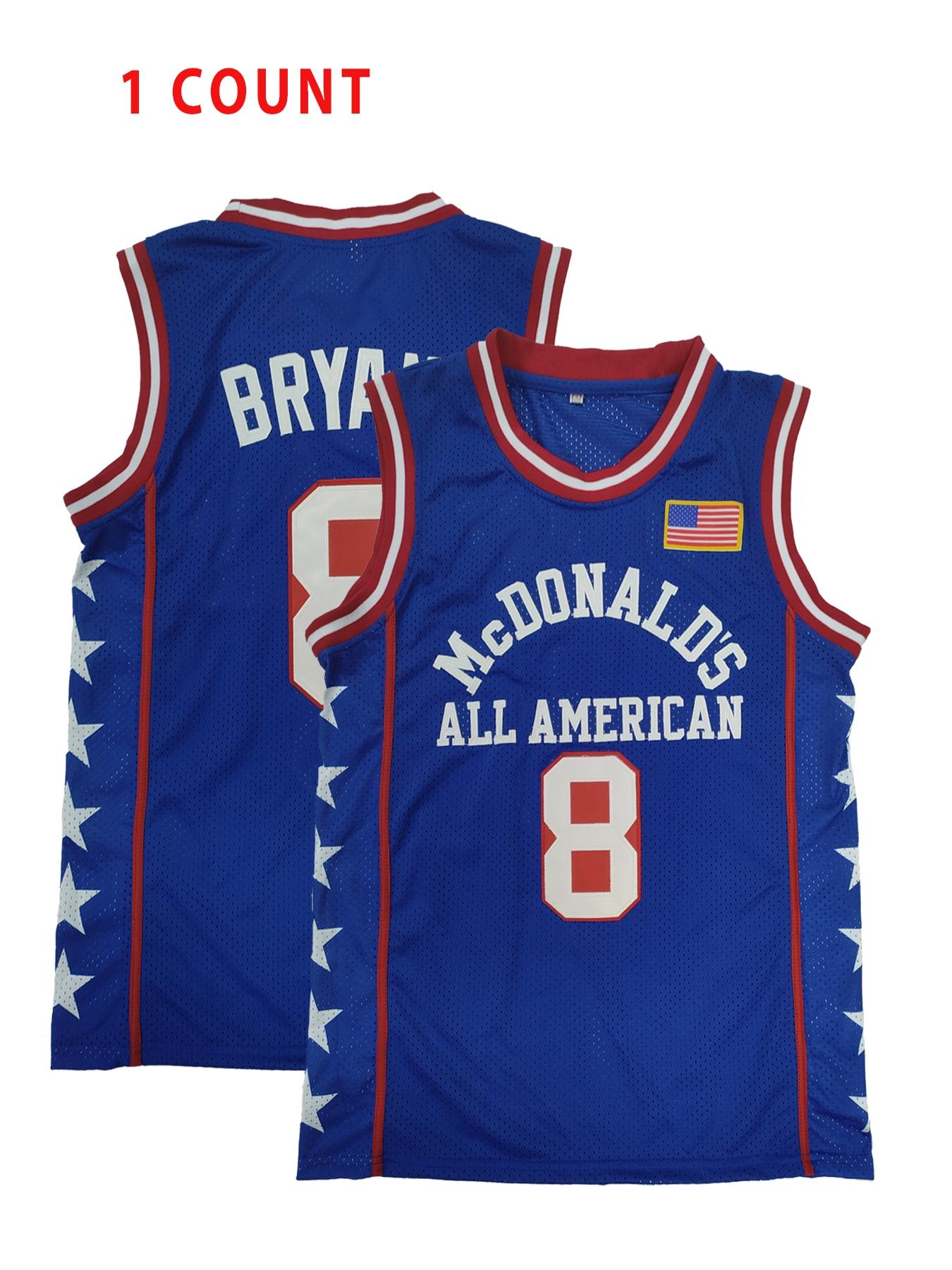 Men's Letter & Number Embroidery Basketball Jersey, Loose American All-american Basketball Vest, Basketball Clothing for Indoor Outdoor Wear, Vintage Basketball Jersey, Sports Jersey, Stylish Home Jersey, Sport Top, Jersey Shirts