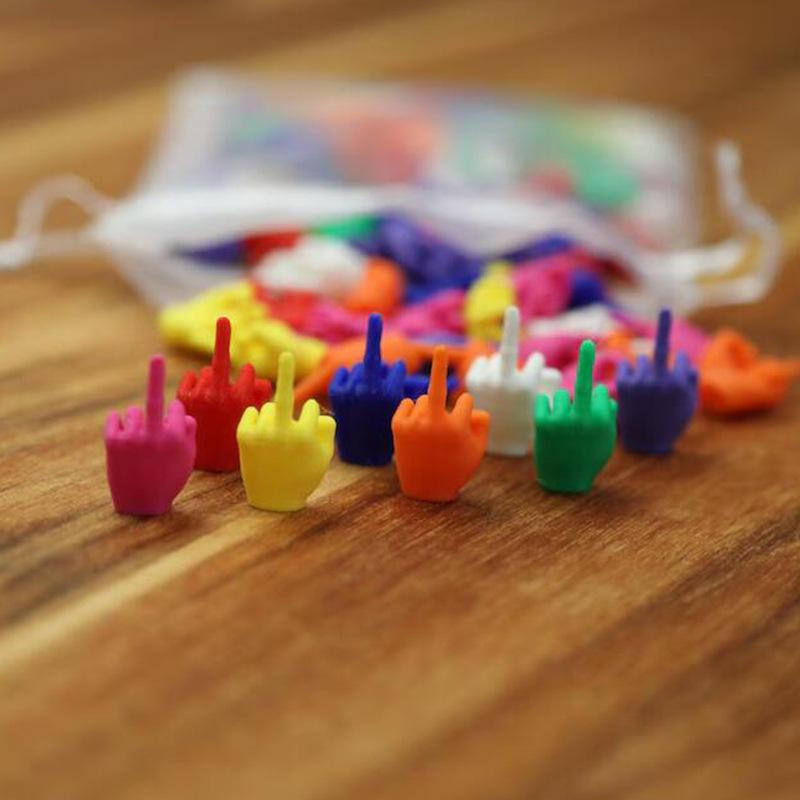 20/50pcs 3D Printed Middle Finger Statue, Colorful Funny Prank Toy for Desktop Decor