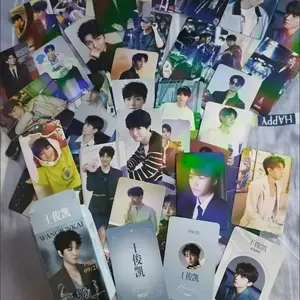55 Pcs/set Karry Wang Laser Lomo Card TFBOYS Wang Junkai HD Photocards Friends Gift Decorate Collection Cosplay Cards
