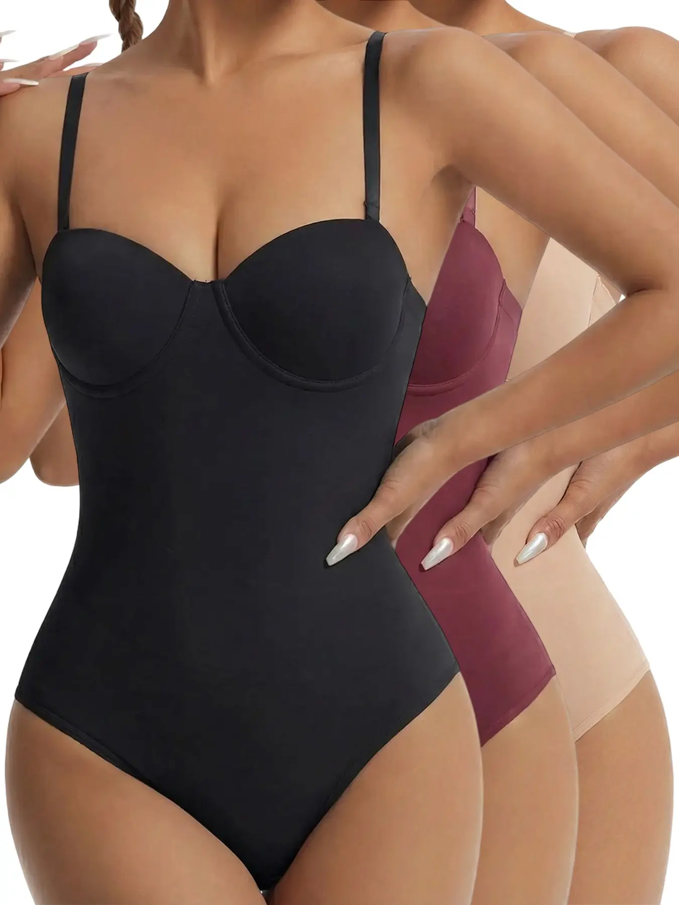 Fashionable Elegant Cup Design Shapewear Jumpsuit