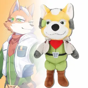 Fox McCloud Plush.Cute Space Pilot Fox Stuffed Animal, Ultra Soft Game Character Plushie, Collectible Gaming Merchandise, Anime Style Display Doll, Kawaii Room Decor, Birthday Gift, Holiday Present for Gamers, Fans & Plush Collectors