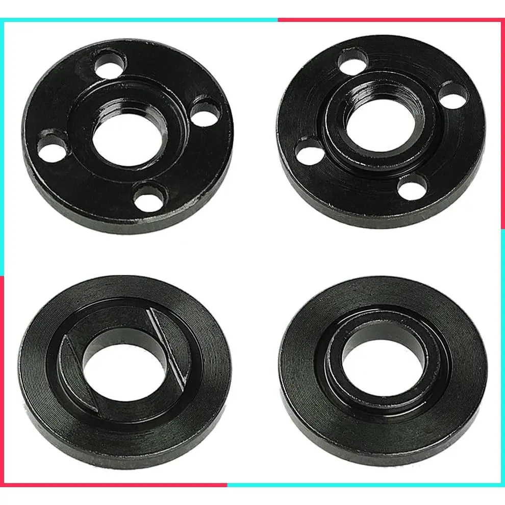 Set of 4 Grinder Flange Replacement Parts 5/8-11 Grinder Nuts, Angle Grinder Attachments Compatible with Dewalt Milwaukee Ryobi Makita