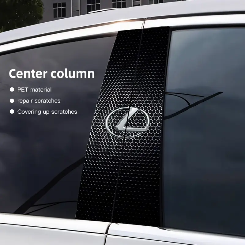 Car Stickers B-Pillar Center Column Decoration Cover Decals Auto Accessorie For Lexus LS LC RZ IS350 ES300 GS350 CT200h GX460 LX570 RX500h NX300 UX260 LM300 RC350 GS250 GS450h ES200 IS300 IS500