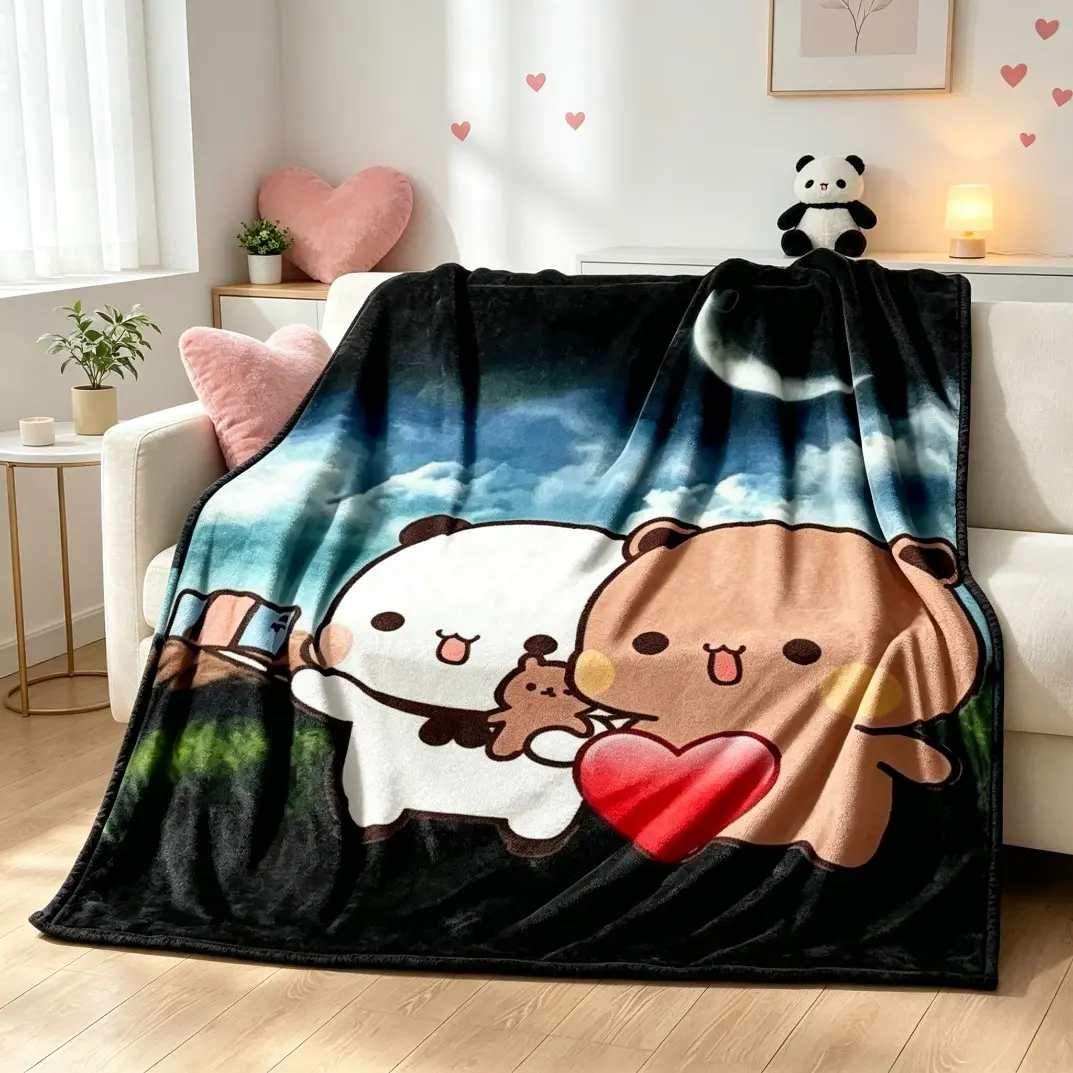 Trending Bubu and Dudu Flannel Blanket Cute Cartoon Fleece Throw Blanket Ultra Soft Warm Plush Blanket for Sofa Bed Couch Living Room Bedroom Home Decor Adult Kids Birthday Thanksgiving Christmas Gift