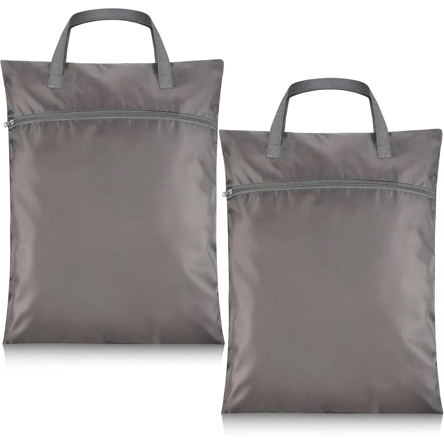 2 count Travel Laundry Bags  with Handle Dirty Clothes Bag for Traveling  Laundry Hamper with Two Zippered Pockets Washable  for   Travel College Dorm (Gray)