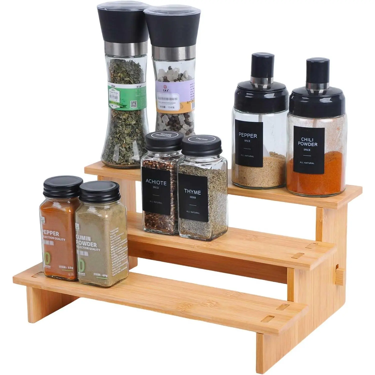 3 Tiered  Rack Organizer for Cabinet, Organization for Cabinet, Seasoning Organizer, Shelf and  Organizer for Cabinet,Pantry Organizers and Storage (1 Pack, Small)