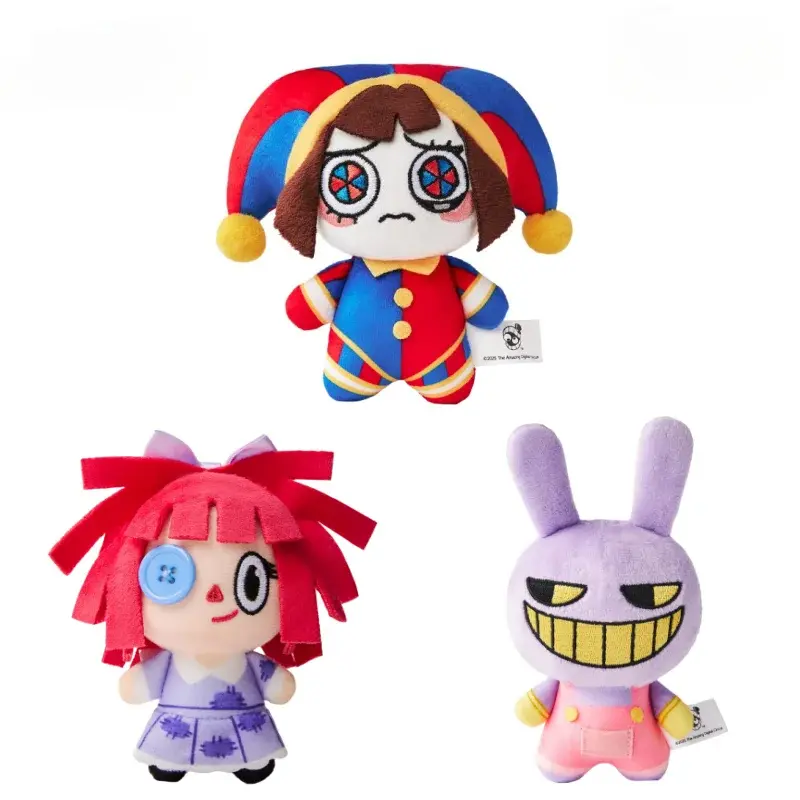 The Amazing Digital Circus Plush Cartoon Pomni Jax Ragatha Stuffed Plush Backpack Charm Keychain Toy Girl's Birthday