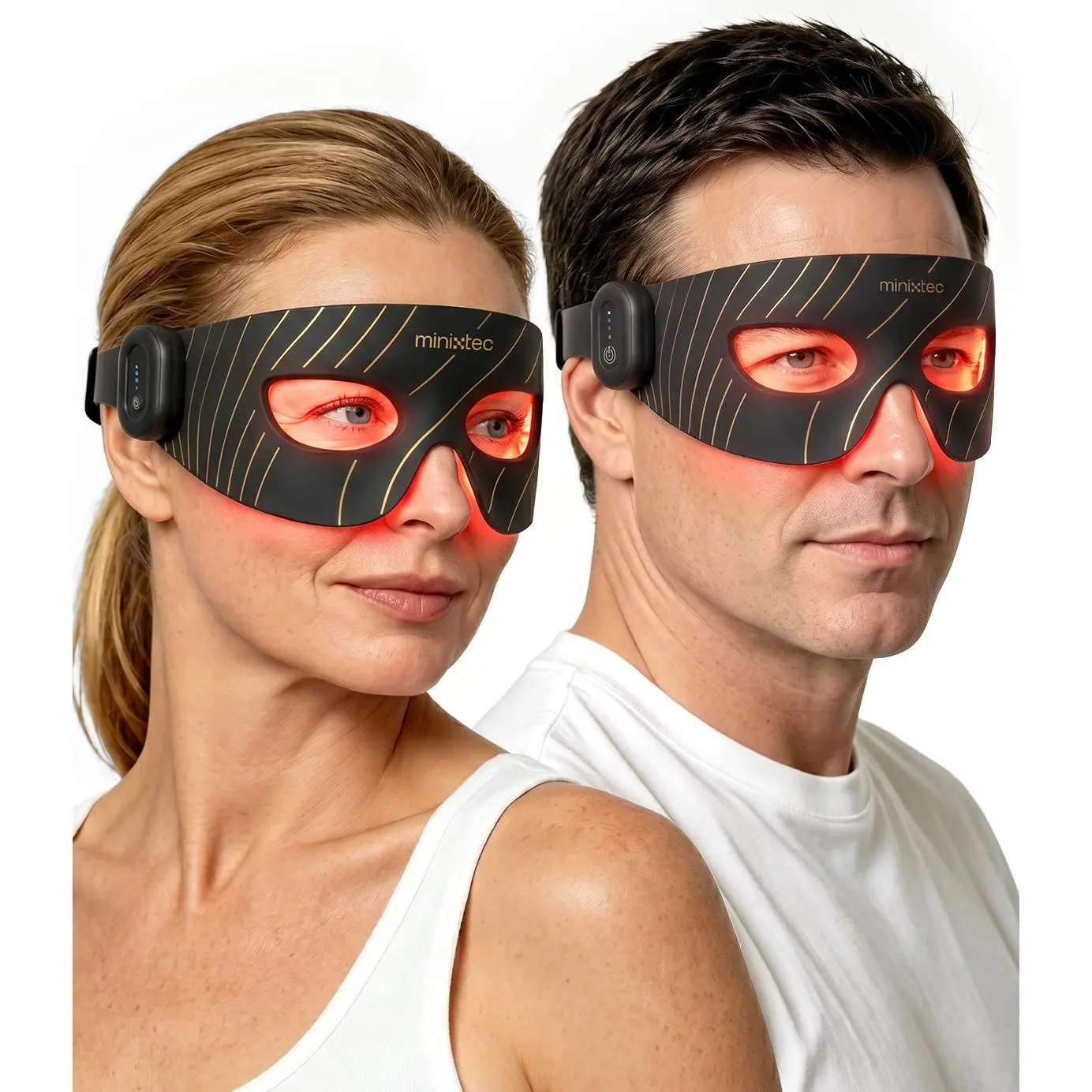 Red Light Therapy Eye Mask with 850 nm NIR Light for Wrinkles, Crow’s Feet, Dark Circles & Puffiness – Includes Wireless Magnetic Controller & Cooling Pack