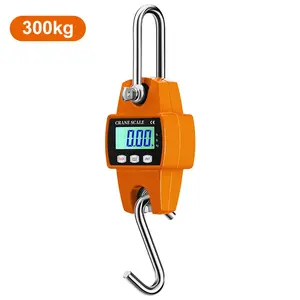 300kg LCD Digital Hanging Scale Electronic Crane Scale Weight Stainless Steel Hook Scale Hanging Scale Industrial Scales