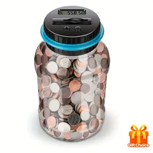 [Digital | Piggy Bank] Digital Piggy Bank, Counting Coin Bank | Money Saving Jar For Boys Kids, Best Gift For Child | Designed For All US Coins, Halloween/Thanksgiving Day/Christmas gift, Easter gift