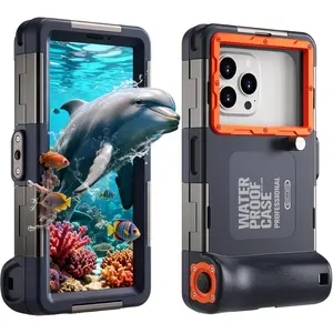 Upgrade Underwater Phone Case for Snorkeling 50ft/15M Deep Diving Waterproof Case Fits iPhone 17-7 Pro/Pro Max/Plus/Mini 16/17E SE 2/3 Galaxy S10-S25 Plus/Ultra A21-A56 Classic