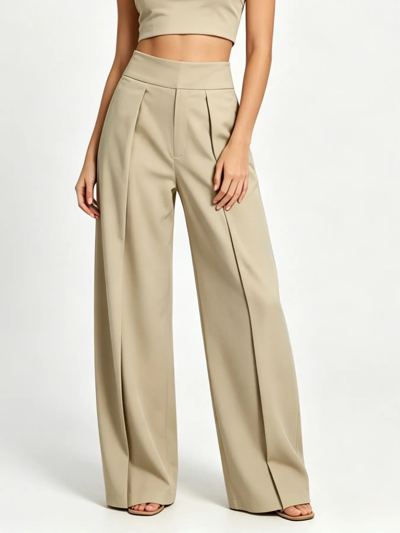 Women's Loose Baggy High-Waisted Pleated Balloon Pants, Four-Season Casual Long Pants, Commuter Lantern Wide-Leg Pants, Slimming High-Waisted Stretchy Banana Pants