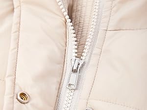 FMEYOA Women's Quilted Lightweight Puffer Jacket Thickened Long Spring Winter Coats Zip Up Baggy Down Outerwear EL3217