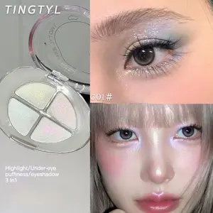 Four Color Eyeshadow Pearl Matte Powder Glitter Fine Shimmer Chameleon  Eye Shadow Palette, High Pigment Long Lasting Eye Makeup