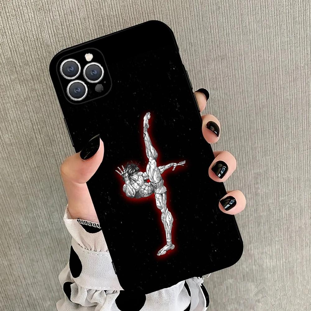 Anime Baki H-Hanma  Phone Case For iPhone17 ,16 ,15,14,13,12,11,Plus,Pro Max,XS,X,Soft Silicone Black Cover
