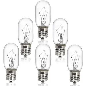 6 Pack 40 Watt 120V T8 E17 Standard Base Replacement Light Bulbs for Microwave Oven Stove Refrigerator Under Hood
