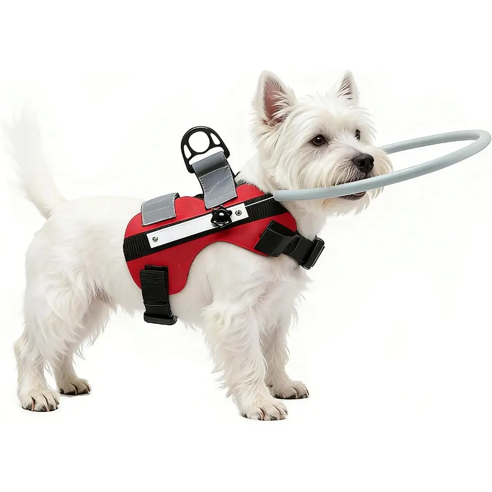 Tailo Ring Harness for Blind Dog, Lightweight Blind Ring for Pets, Adjustable Bump Guard, Portable Obstacle Protection for Blind Dogs