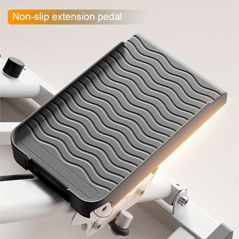 Compact Folding Vertical Climbing Stepper, Full Body Sliding Trainer with Adjustable Stride Range, Handles and Pedals, Easy Installation - White