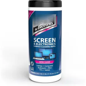 for Electronics; Screen & Surface Cleaning Wipes,  LCD and Plasma Wipes, 70 Wipes (11506)
