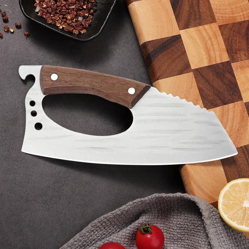 Stainless Steel Vegetable Chopping Knife, 1 Count Household Kitchen Knife with Handle, Fruit & Vegetable Utensils for Home Kitchen, Stainless Steel Knives