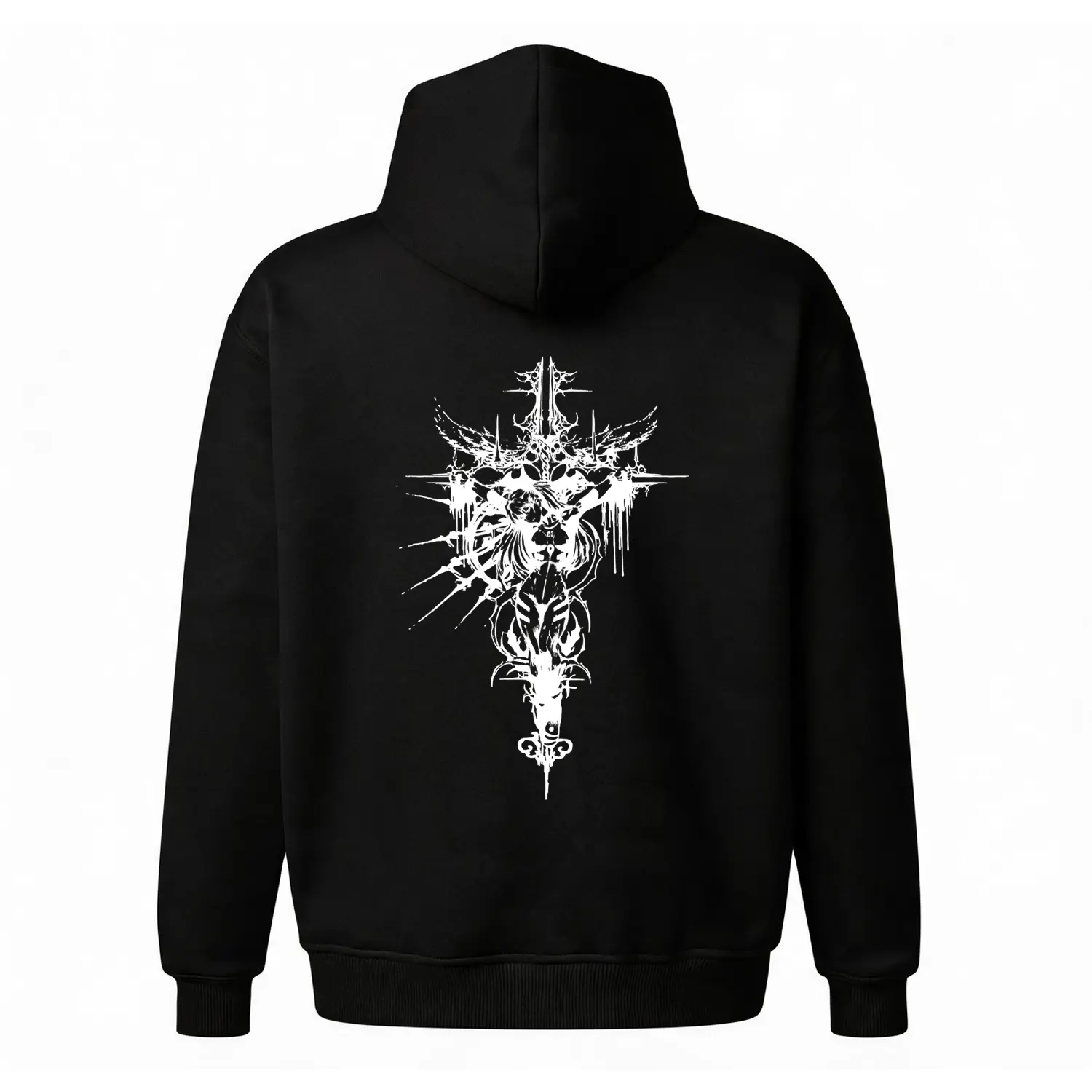 Unisex Y2K Hoodie |   Gothic Cross Graphic Hoodie Oversized |   Cozy Fleece Streetwear Sweatshirt |   Casual Pullover Gifts