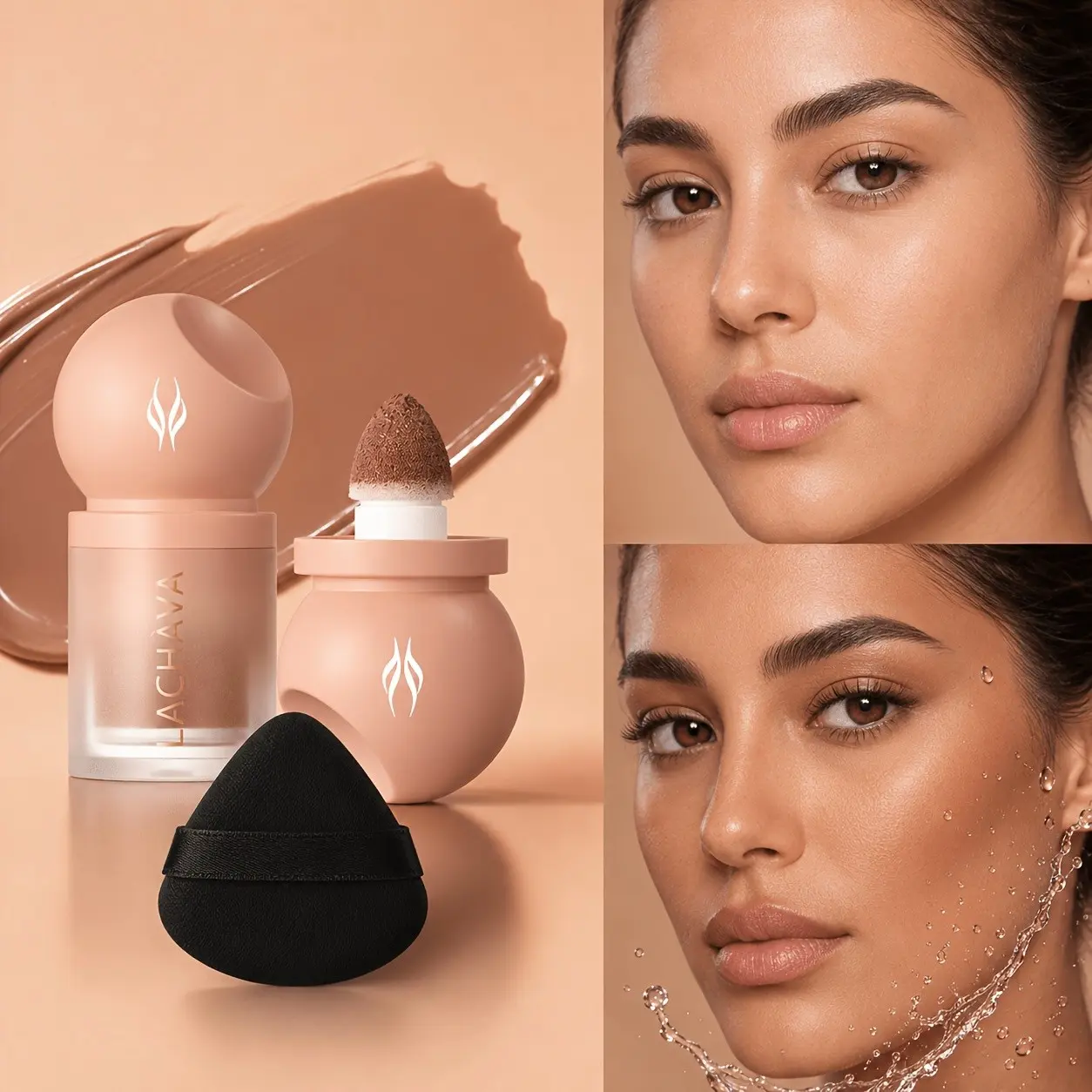 Concealer Cream Set with Brush, 8 Colors Available, Long-Lasting Waterproof Liquid Concealer, Moisturizing, Easy Blend, Natural Makeup