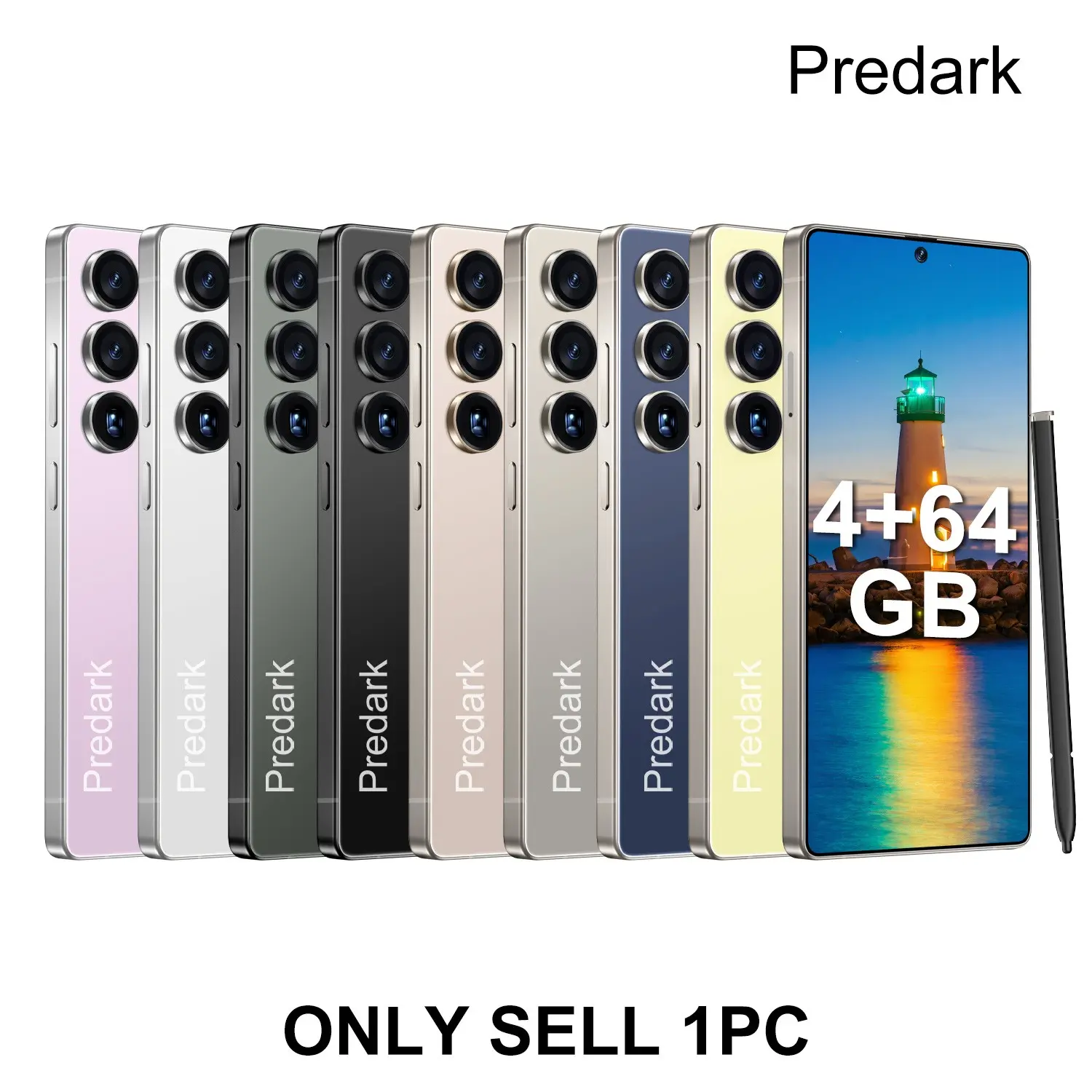 Predark 6.8 Inch Large Screen, 4GB+64GB Memory, Dual Camera, 4000mah Battery, Octa-Core Processor, Android 12, Dual Sim 4g