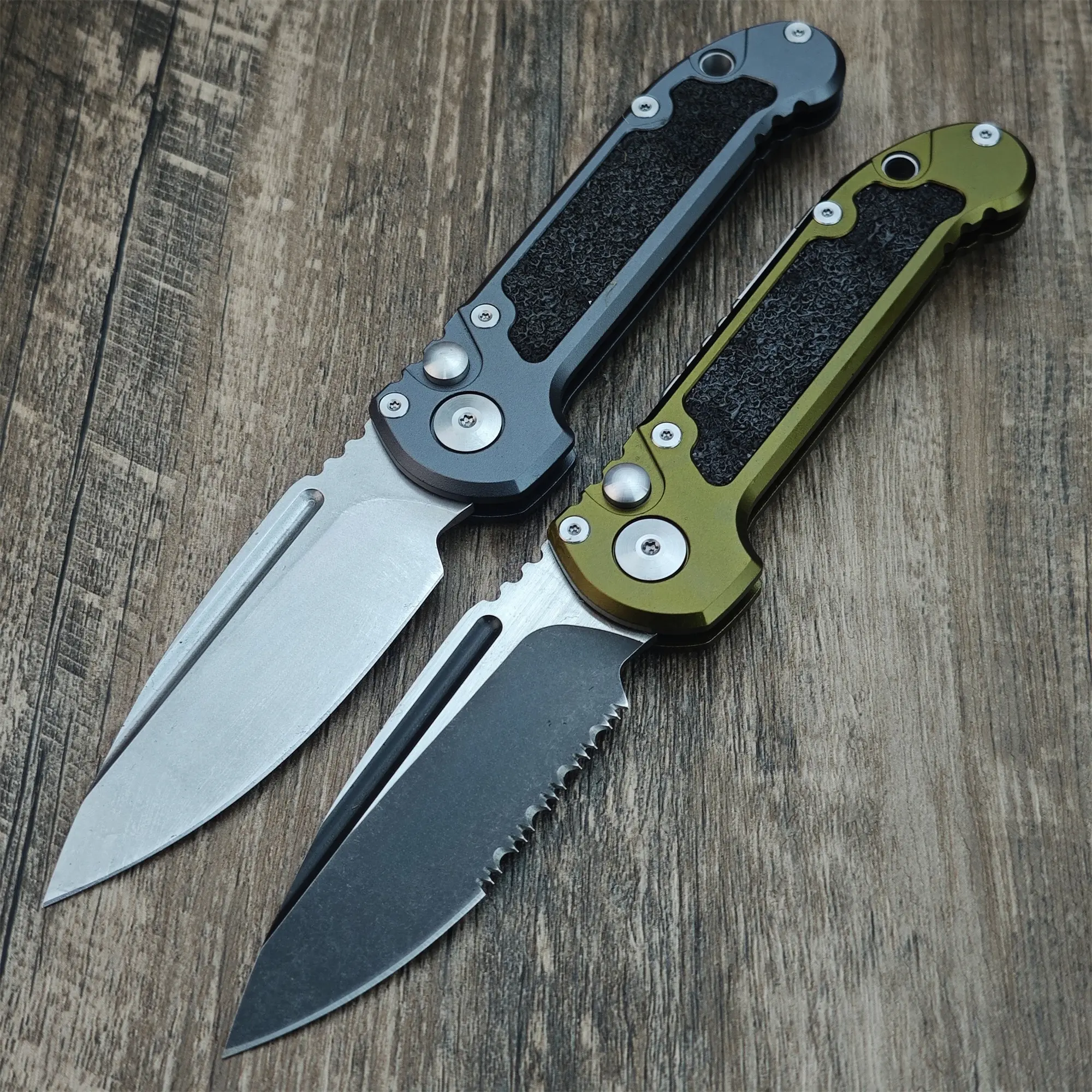 LUDT Gen III EDC Folder with Secure Button Lock – D2 Blade Aluminum Handle - Outdoor Knives Ideal for Camping and Everyday Pocket Carry Convenience