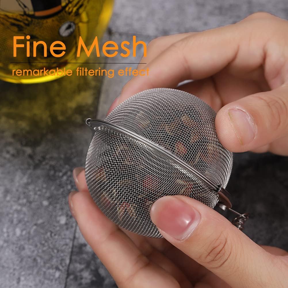 Infusers for Loose 3 Sets Infuser Loose Leaf Steeper Stainless Steel Ball Mesh Strainer Filters with Metal Pendant (Metal ) Infusers for Loose 3 Sets Infuser Loose Leaf Steeper Stainless Steel Ball Mesh Strainer Filters with Metal Pendant (Metal )