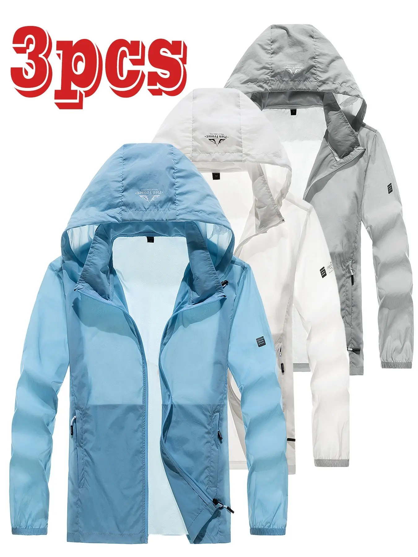Men's Summer Sun Protection Jacket, Long Sleeve Hooded Top, Outdoor Fishing Coat, Loose Fit, Detachable Hat, Pocket Zipper Design