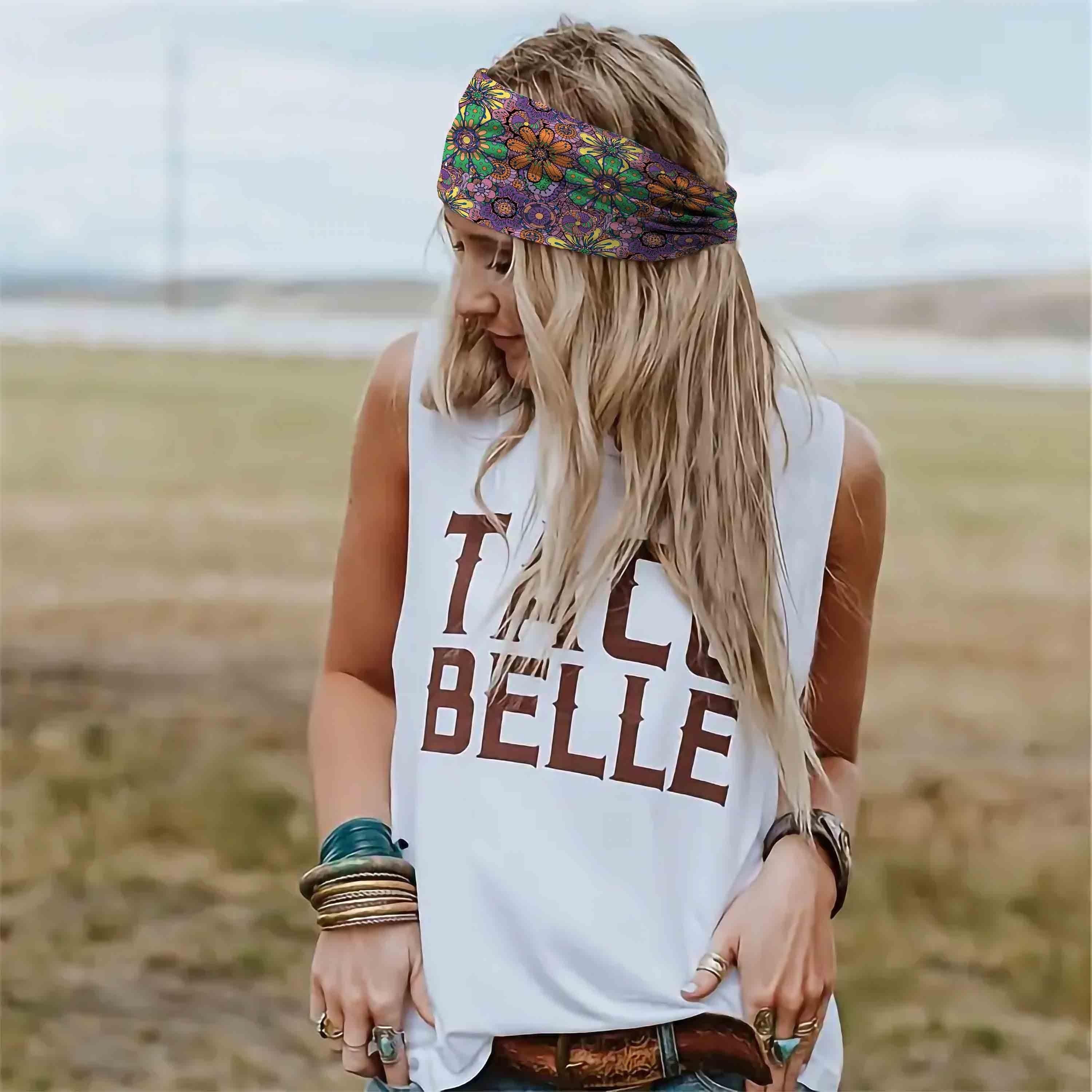 1/5pcs Bohemian Ethnic Style Headband, Soft and Comfortable, Sweat-Absorbent Band Suitable for Yoga, Fitness, and Daily Wear