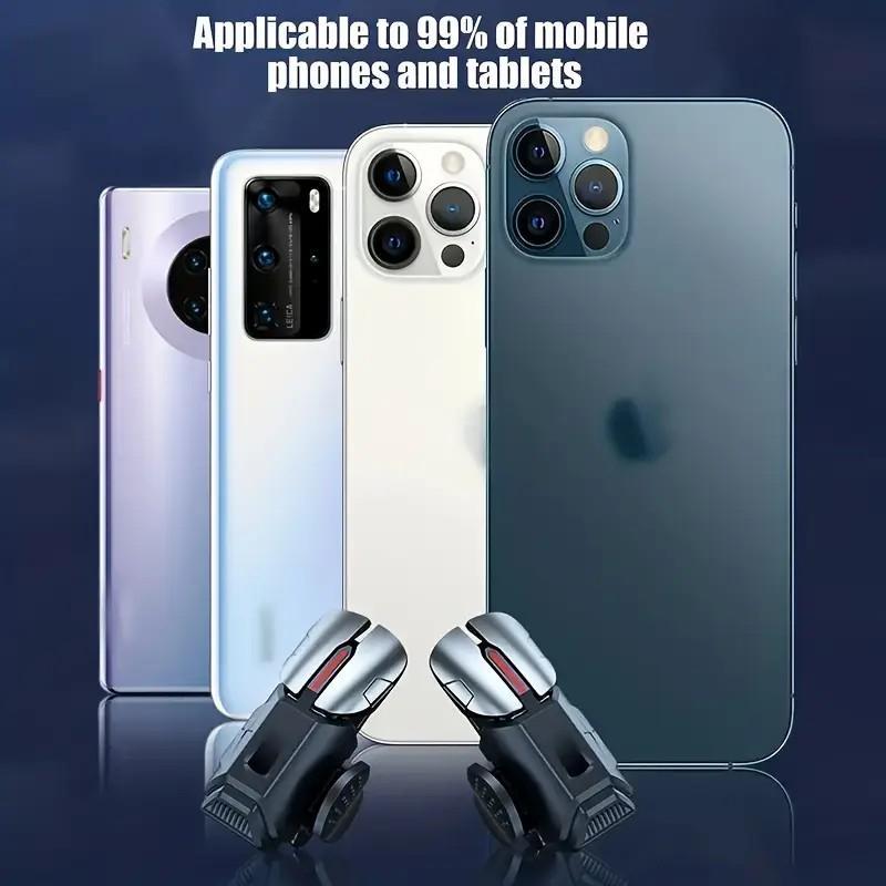 Six Finger Design Phone Game Controller, Finger Trigger Smartphone Game Handle, Mobile Phone Game Accessories, Gaming Items, Game Pad, Portable, Durability